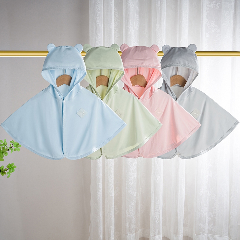 ผ้าคลุมแดดลมสําหรับเด็กทารก 0-2 ปี นุ่มและเย็น QC เย็น ผ้าคอตตอน ยี่ห้อ BIBOBIO- A3