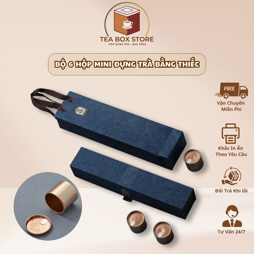 TEA BOX ชุดมินิ 6 กล่องสําหรับเทียนถั่วดีบุกคุณภาพสูง TEA เป็นของขวัญ - TEA BOX