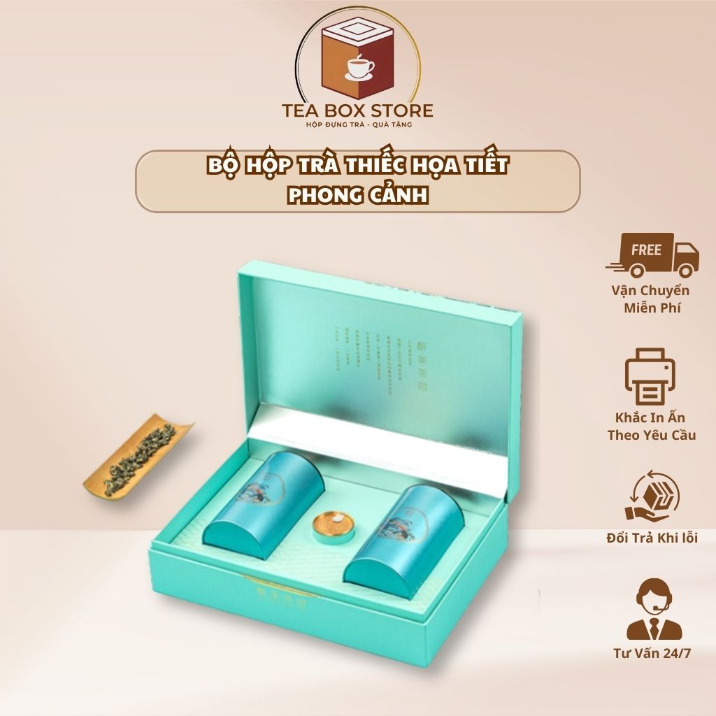 ชุดดีบุกลายแนวนอนคุณภาพสูง TEA BOX - TEA BOX