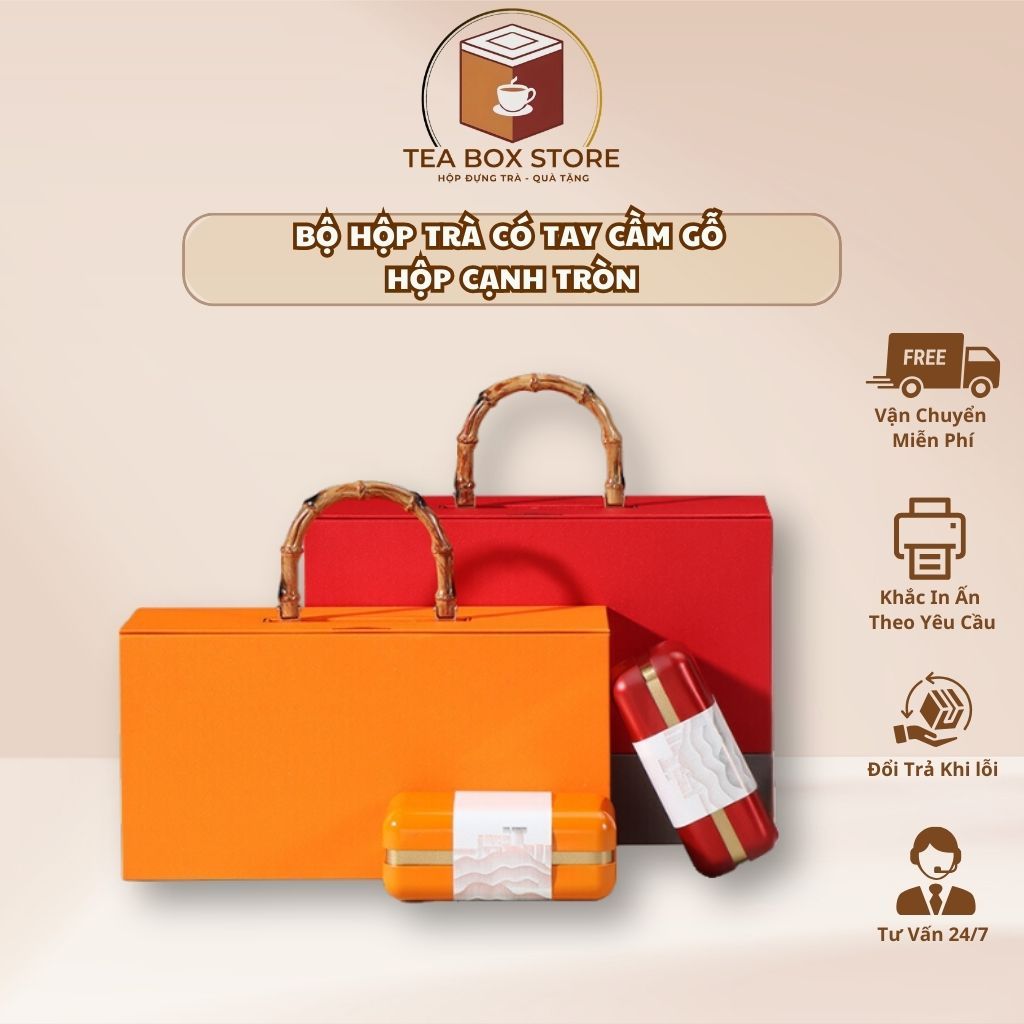 TEA BOX ชุดด้ามไม้ ขอบกลมคุณภาพสูง BOX - TEA BOX