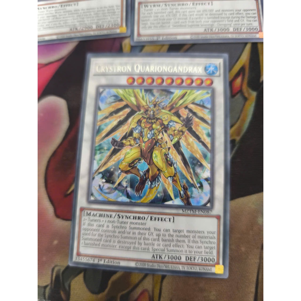 [Yugioh Funny Shop] การ์ด Crystron Quariongdrax 1 - MZTM-EN087 - Rare 1st Edition