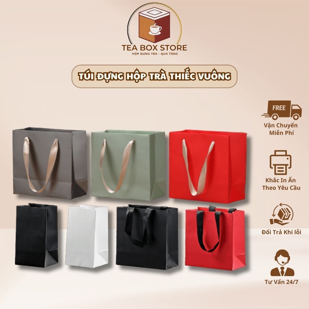 กระเป๋าดีบุกสี่เหลี่ยมสีสันสดใส TEA BOX - TEA BOX