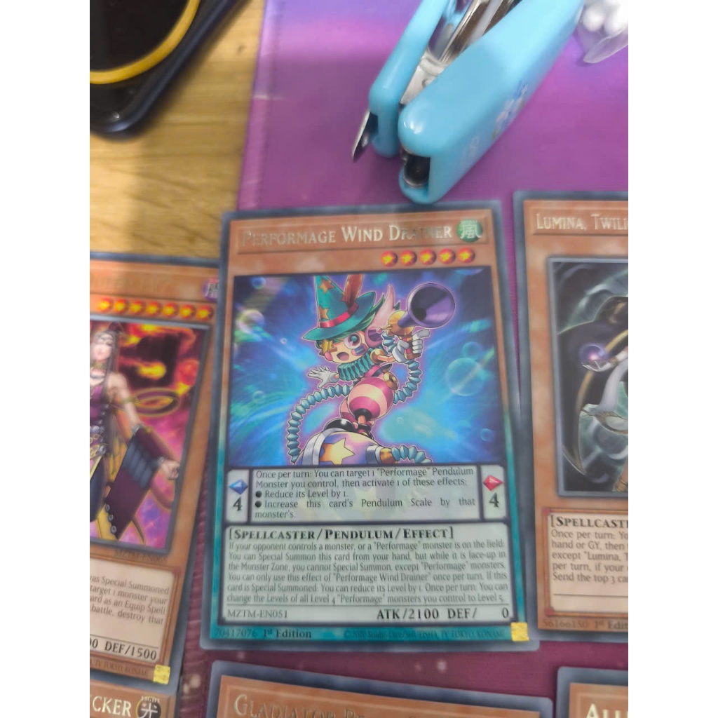 [Yugioh Funny Shop] การ์ดระบายน้ําลม Performage 1 - MZTM-EN051 - Rare 1st Edition