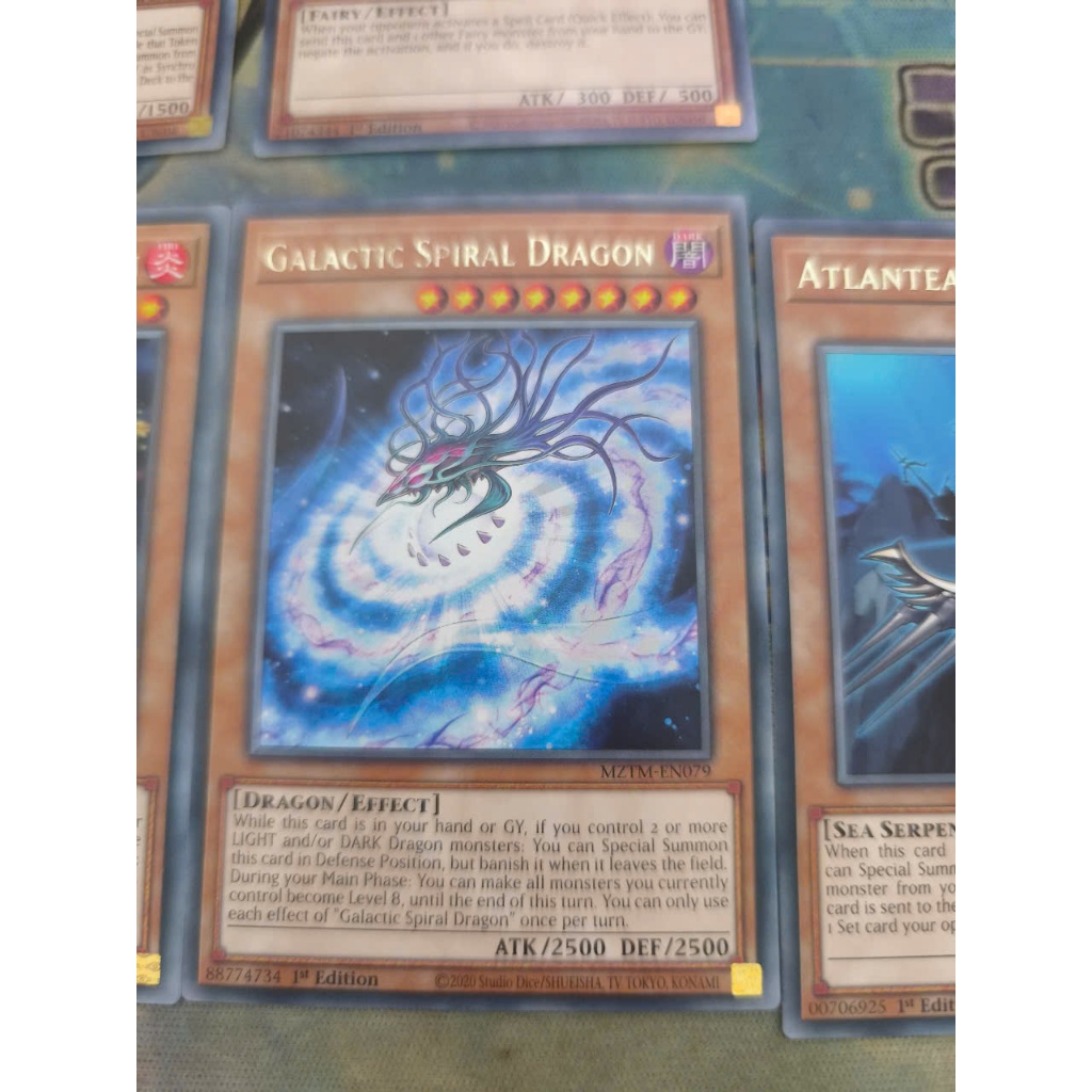 [Yugioh Funny Shop] การ์ด Galactic Spiral Dragon 1 ใบ - MZTM-EN079 - Rare 1st Edition