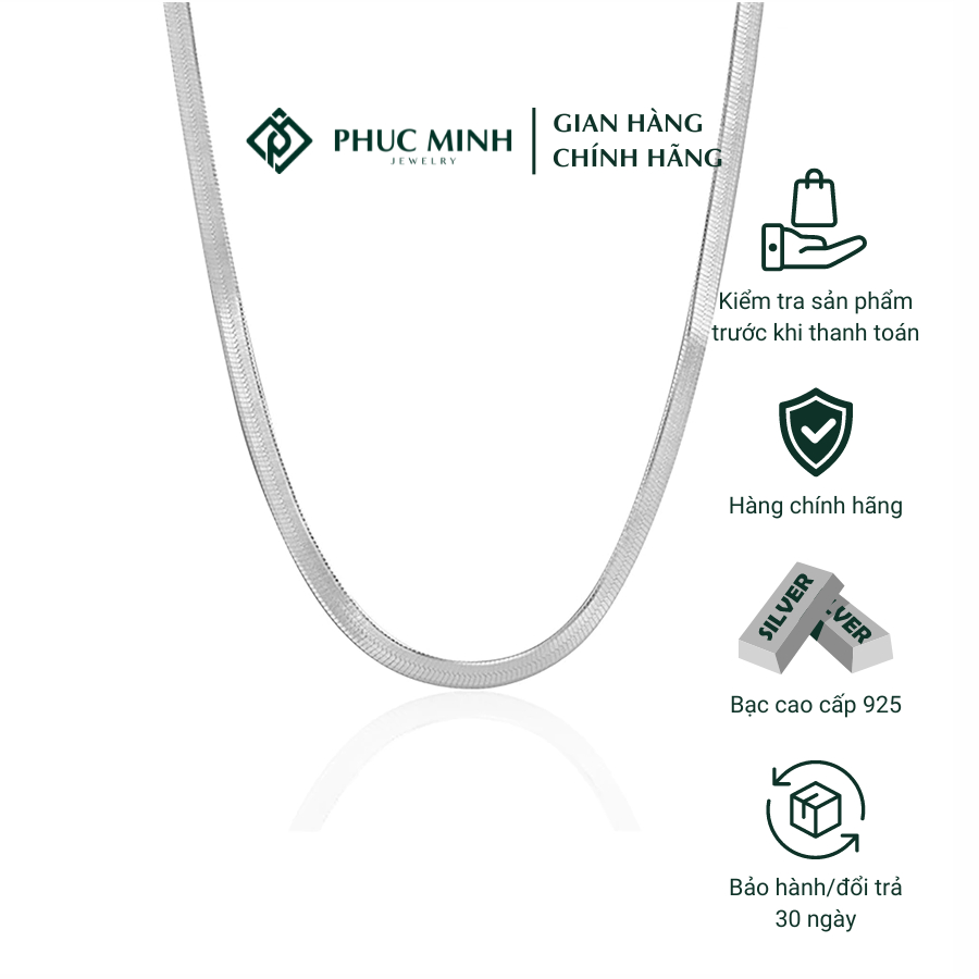 PMJ สร้อยคอผู้ชาย สร้อยคอเงินผู้หญิง unisex แบนและเรียว บุคลิกภาพสําหรับผู้ชายและผู้หญิง DCR007 Puc 