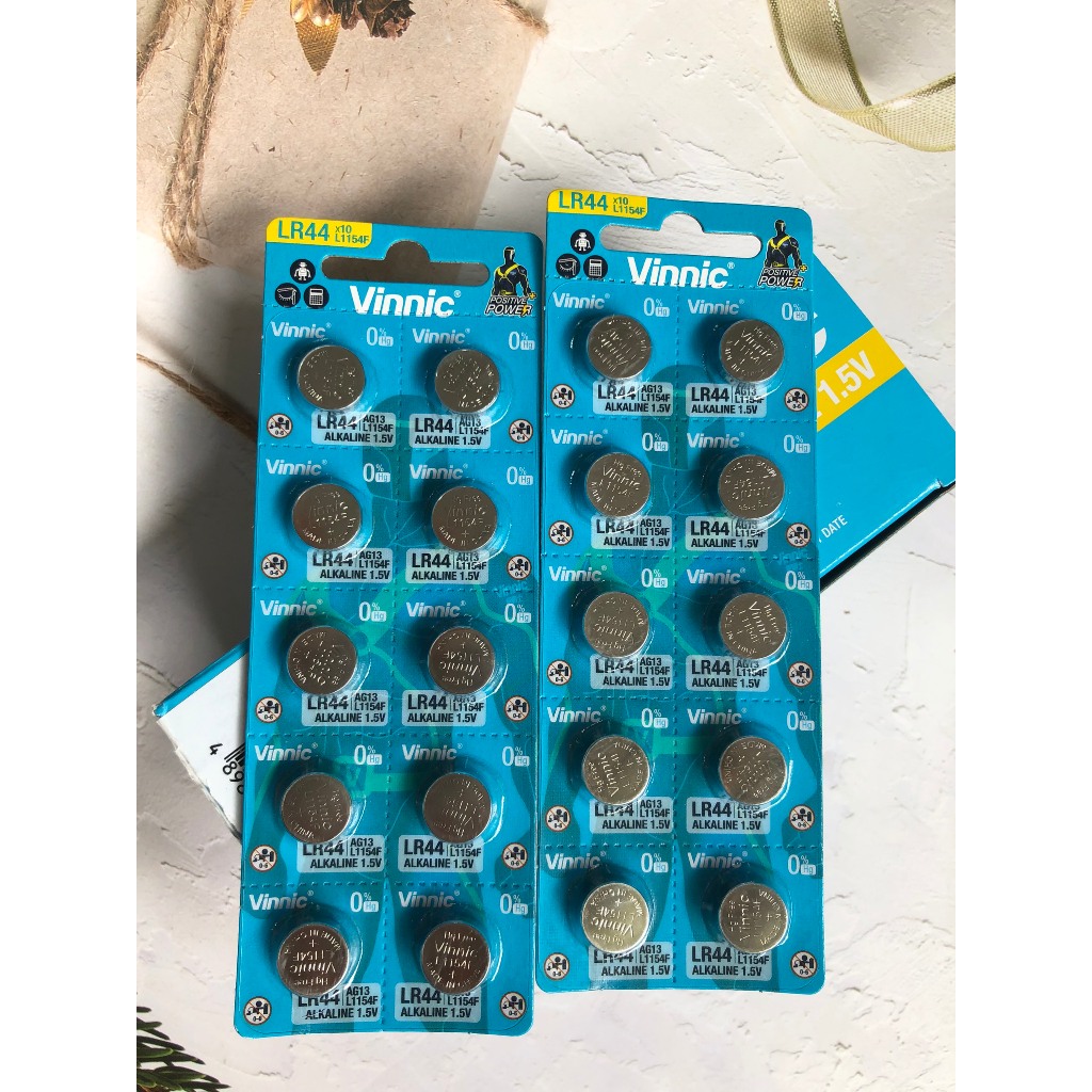 รุ่นใหม่ 2020 พุพอง 10 LR44 AG13 A73- 357A L1154F Vinnic แบตเตอรี่