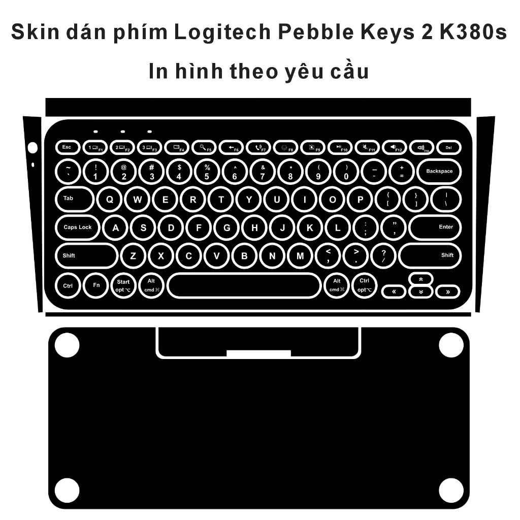 สติ๊กเกอร์คีย์บอร์ด Logitech Pebble Keys 2 K380s พิมพ์ตามคําขอ | สติ๊กเกอร์คีย์สกินแบบกําหนดเอง