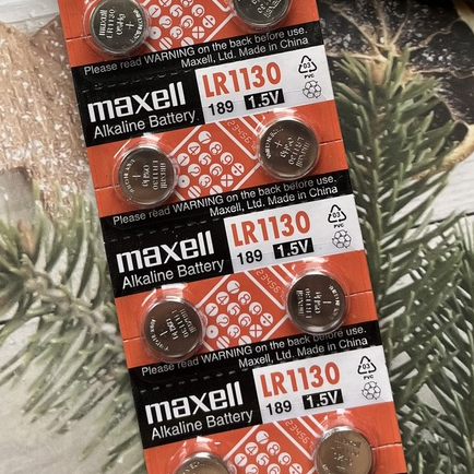 แบตนาฬิกา 1 ก้อน LR1130 - AG10 - 1130 - 389A - LR54 Maxell