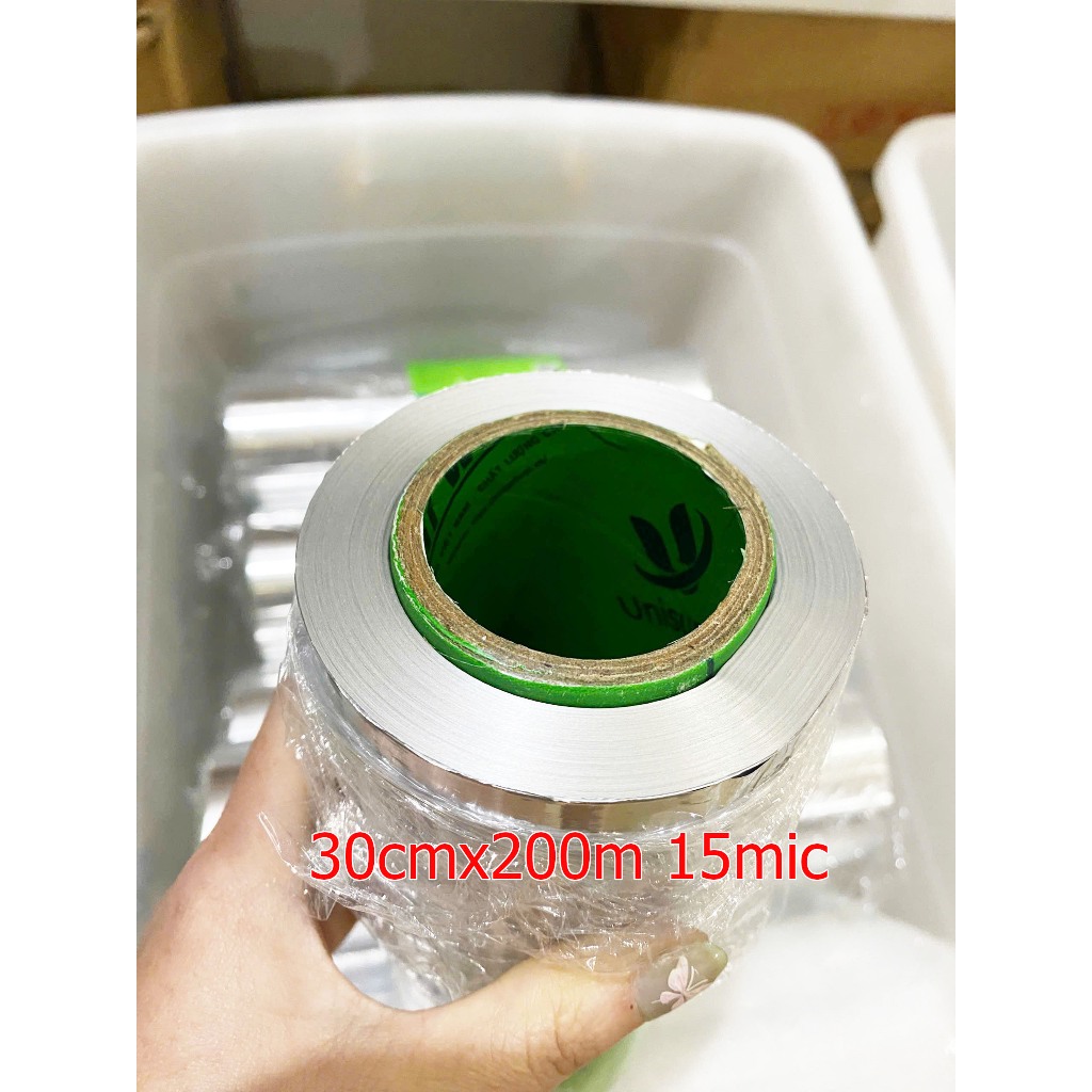 ม้วนฟอยล์อบ 30cmx200m หนา 15mic