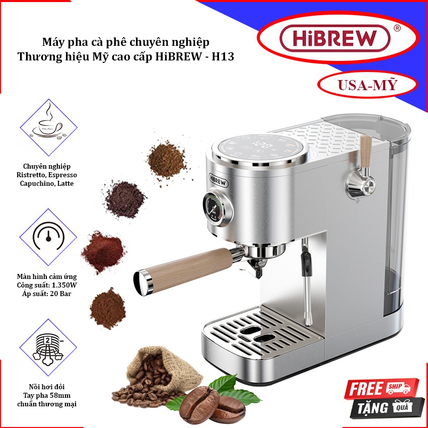 เครื่องชงกาแฟมืออาชีพ แบรนด์อเมริกันพรีเมี่ยม HiBREW - H13. ผลิตภัณฑ์ของแท้