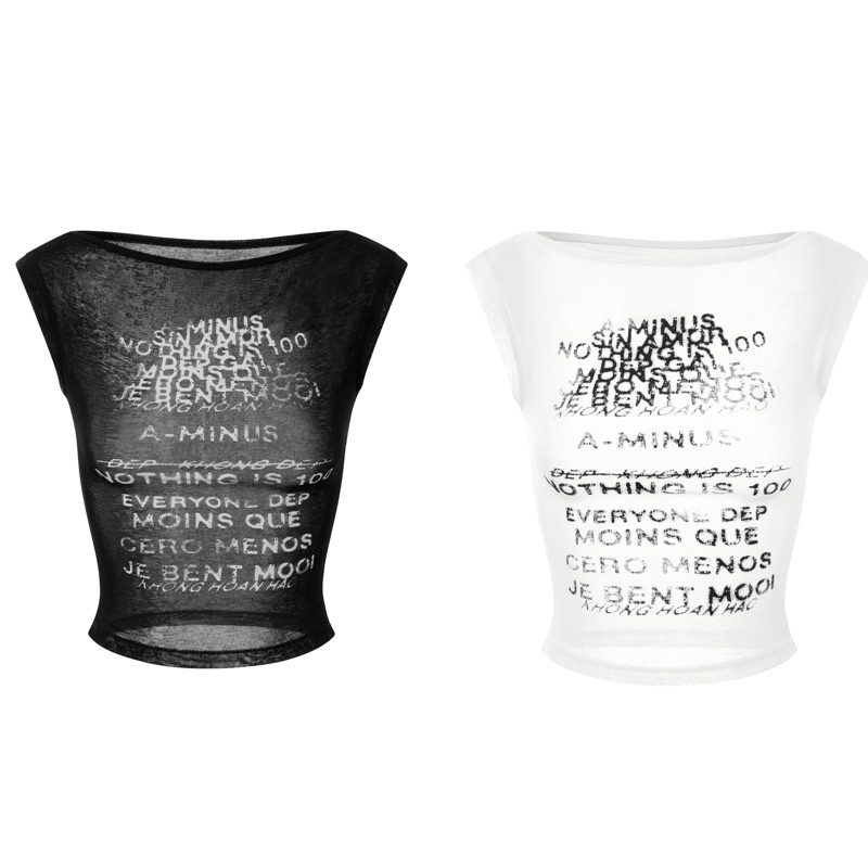 เสื้อยืด 100 - 1 TOP // A/MINUS // A- // เสื้อยืดกระดาษแท้พิมพ์ลาย DEP // a_minus.official