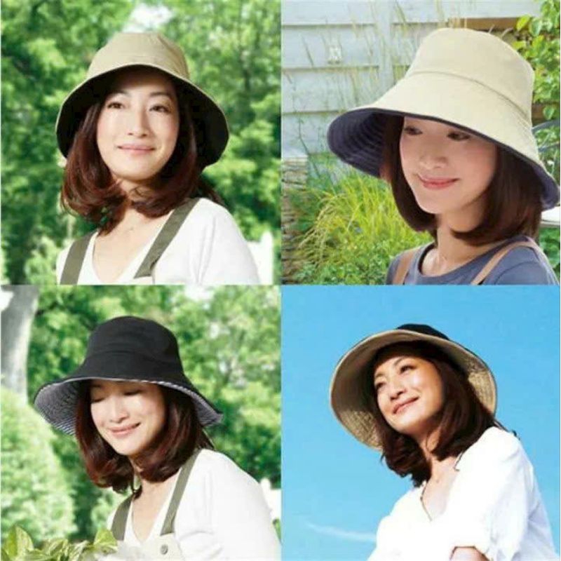 Cool Max 99% UV Cut หมวกป้องกันรังสียูวีสองด้าน - UPF 50+ ญี่ปุ่น