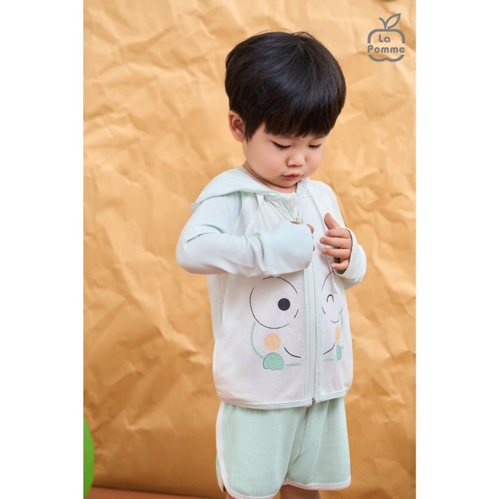 (6M-4Y) LAPOMME - La Pomme Sunscreen Shirt Dancing With Little Frog - สีเขียว - 6M 9M 12M 18M 2Y 3Y 