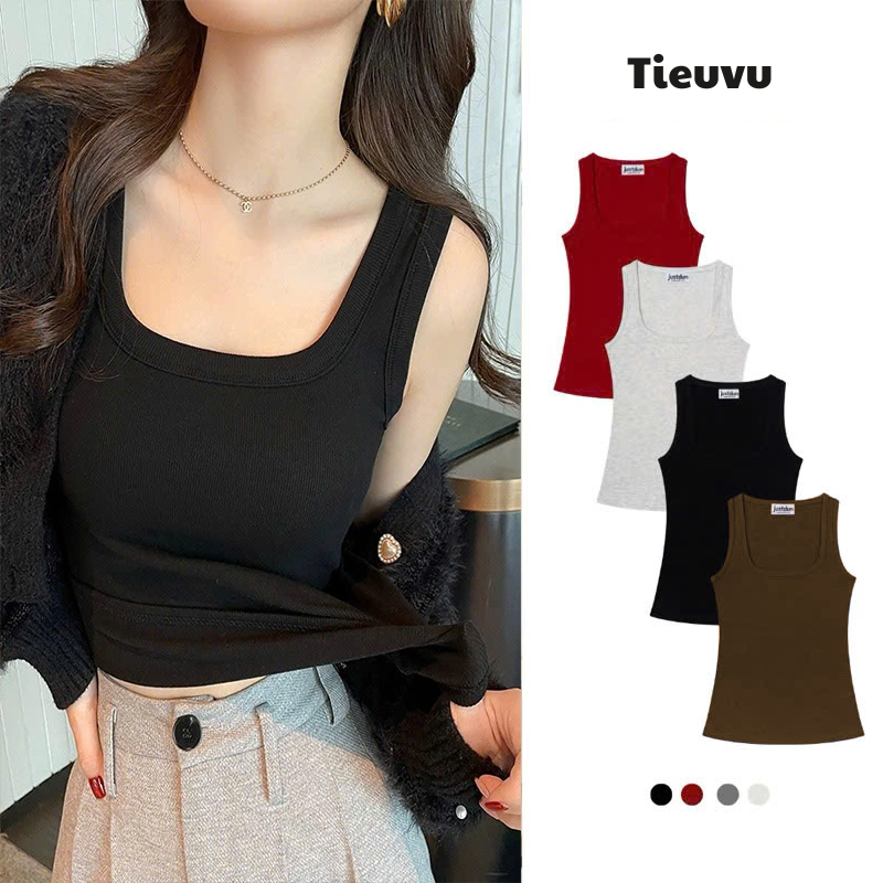 เสื้อกล้าม 2 สายใหญ่ผ้ายางยืดใส่เท่ห์ วัยใส