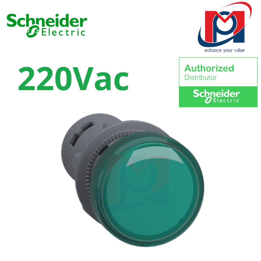 ไฟแสดงสถานะ XA2 Phi 22 Green - Schneider - XA2EVM3LC