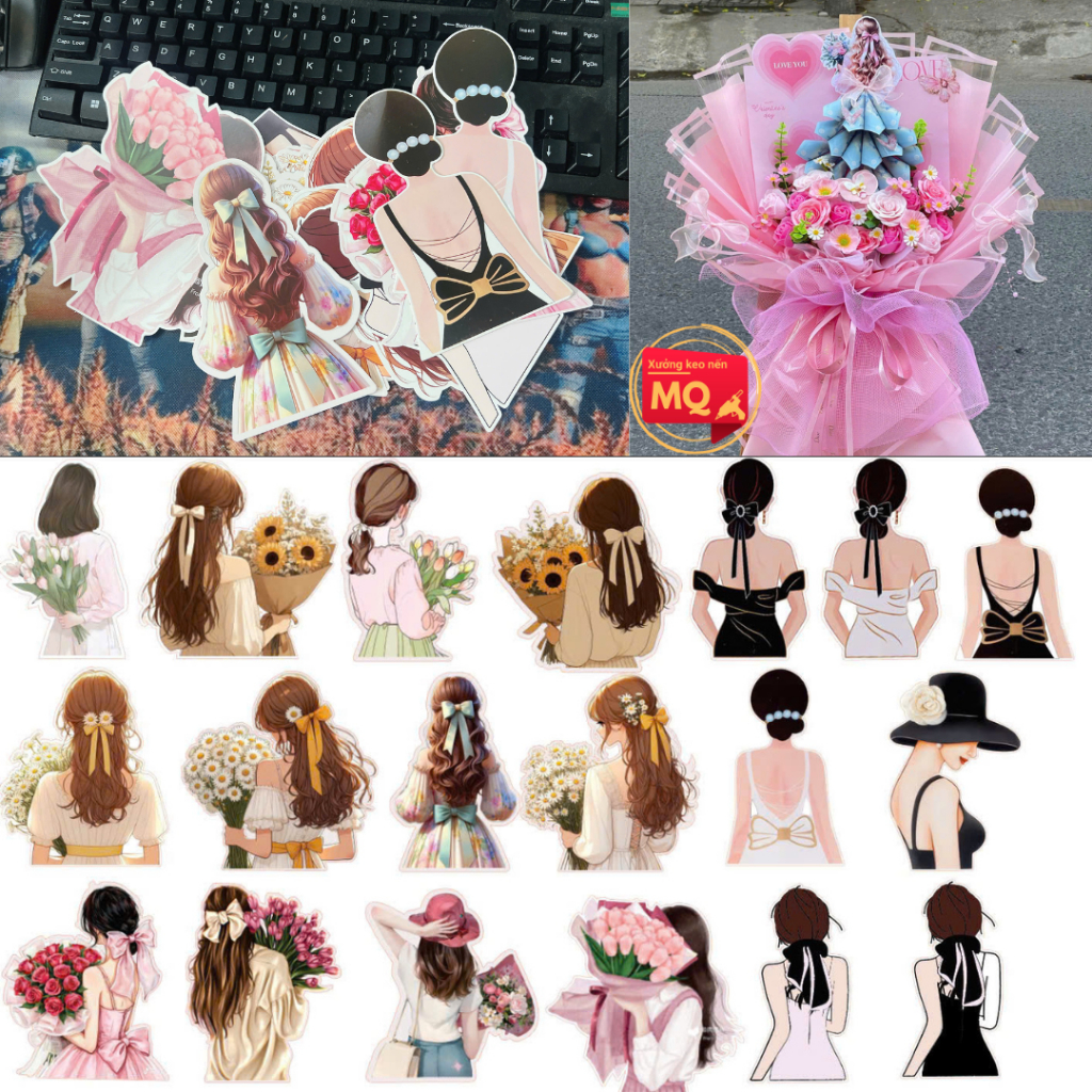 [ตรม โรงงาน]_ซื้อ 5-10-20 แบนเนอร์สาวสวย พร้อมช่อดอกไม้ ตะกร้าดอกไม้ และกระเช้าของขวัญ สวยมาก สะดุดตาและป