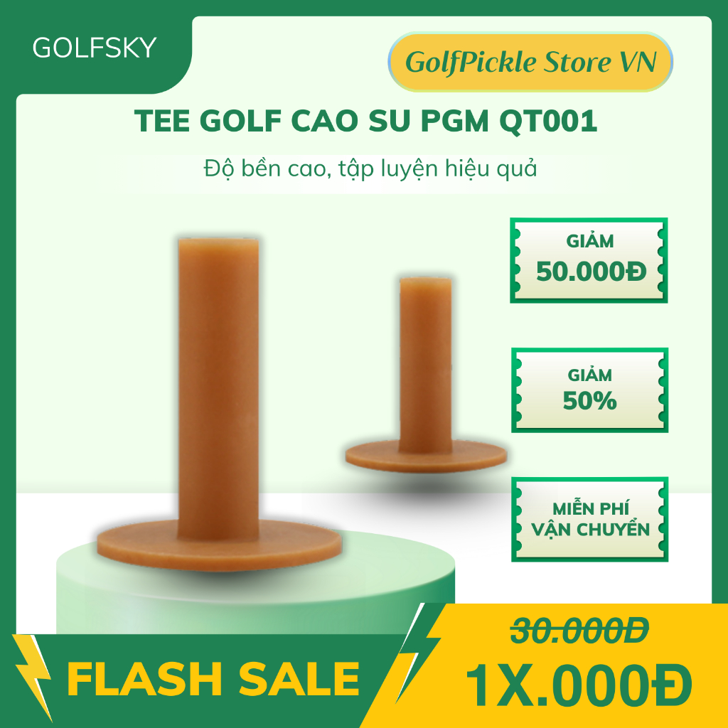 COMBO of 3 PGM QT001 RUBBER GOLF TEE – HIGH DURABILITY, EFFECTIVE TRAINING SUPPORT