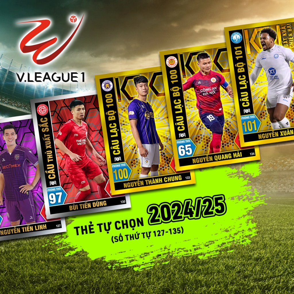 การ์ดเครื่องเล่น V League 2024-25 อุปกรณ์เสริม (การ์ดขนาดใหญ่ UK STT 127-135)