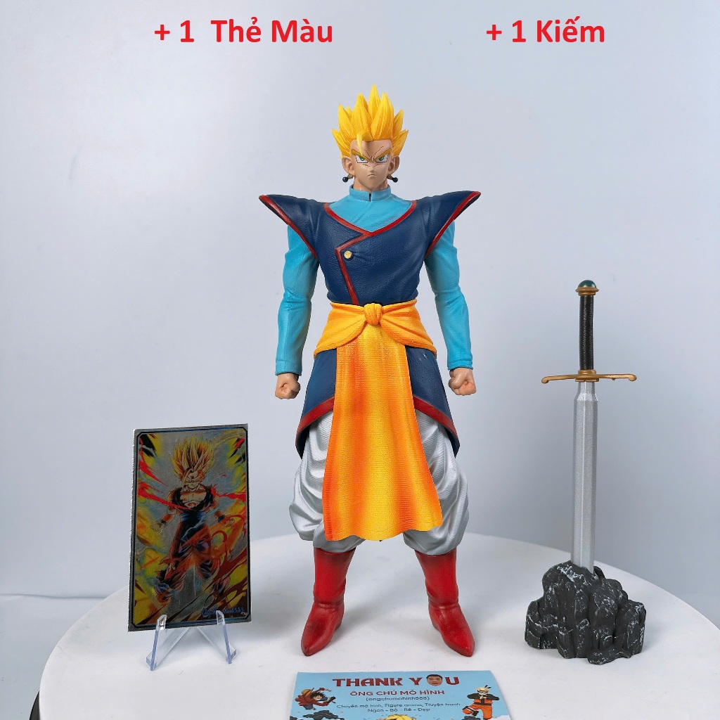 Gohan SSJ2 Kaioshin รูปใน Dragonball 29 ซม.ยืดพร้อมดาบและการ์ด Ongchumohinh888MH1089