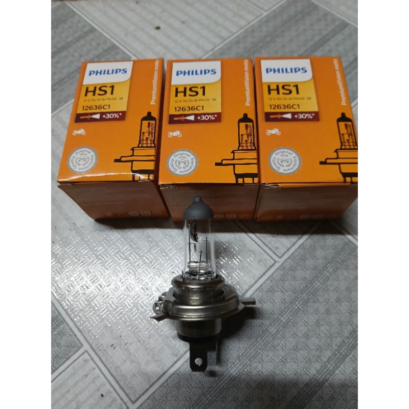 หลอดไฟ Philips HS1 ( 12 V 35/35w PX 43T - 38 ) ใช้ RS,WAVE @,AB110,NOUVO,SIRIUS,JUPER,HAYATE,FUTURE 
