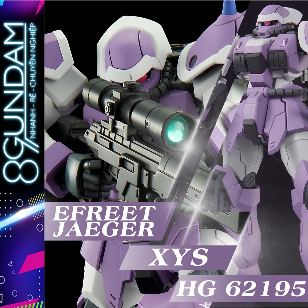 HG 62195 Efreet Jaeger Fighter Assembly Model (มีสติ๊กเกอร์น้ํา)