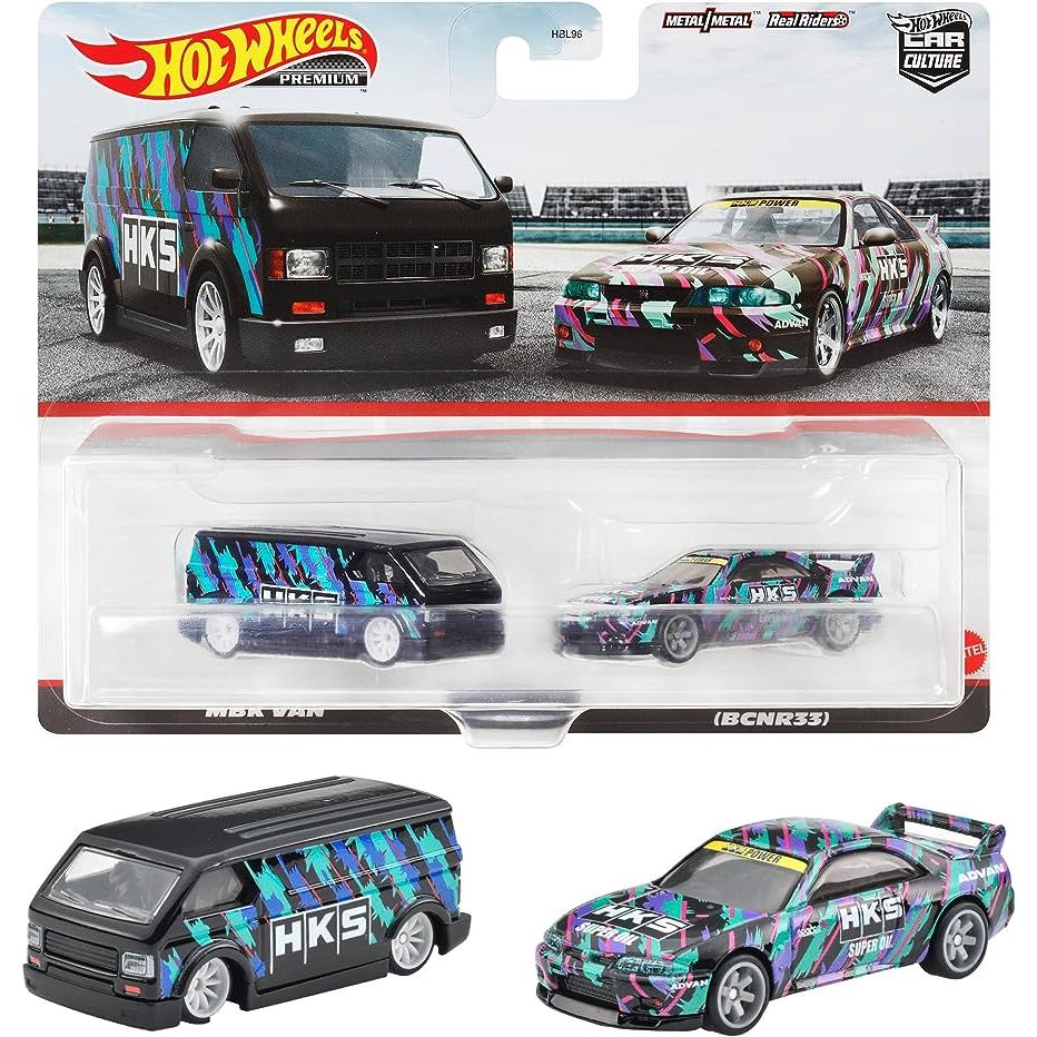 ชุด 2 ล้อร้อนวัฒนธรรมรถ MBK Van กีฬารถแข่งรุ่น & Nissan Skyline GT-R R33 HKS JDM ญี่ปุ่น