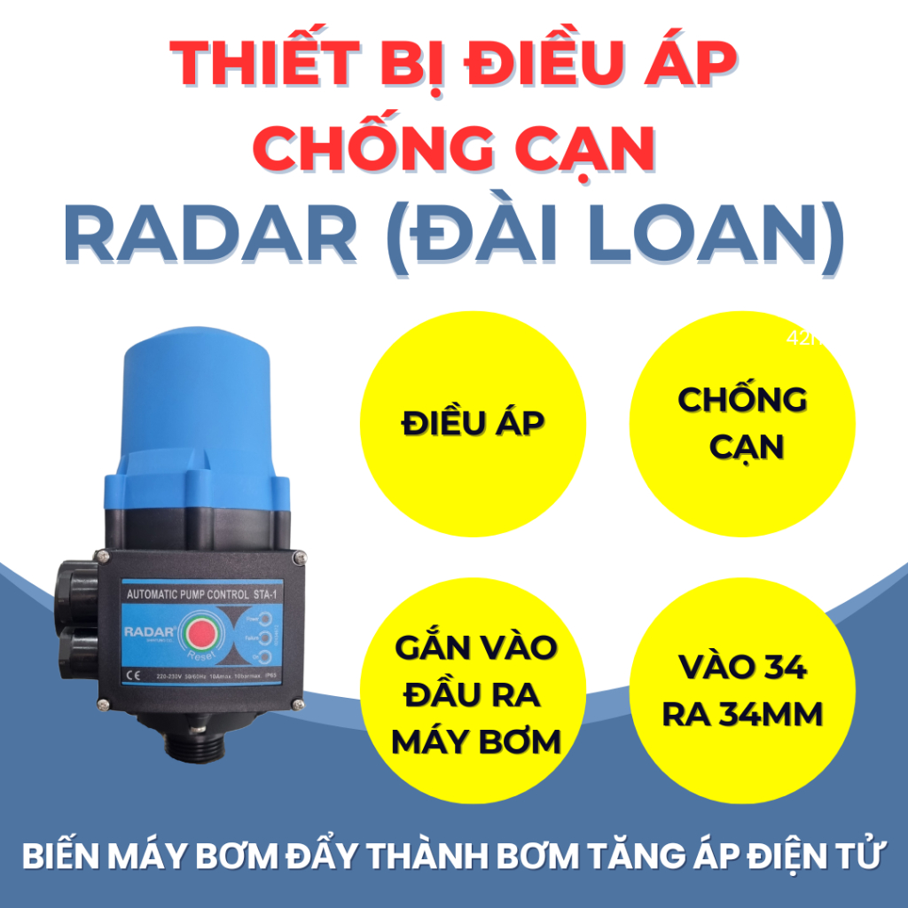 หัวปรับแรงดันป้องกันฝนสําหรับปั๊มน้ํา RADAR - STA01