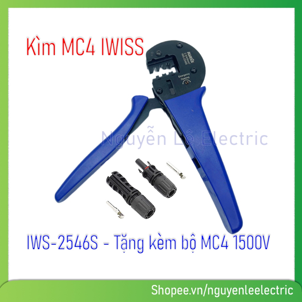 Cos MC4 คีมกดหัว IWS-2546S – MC4 IWISS คีมเครื่องมือเฉพาะสําหรับพลังงานแสงอาทิตย์