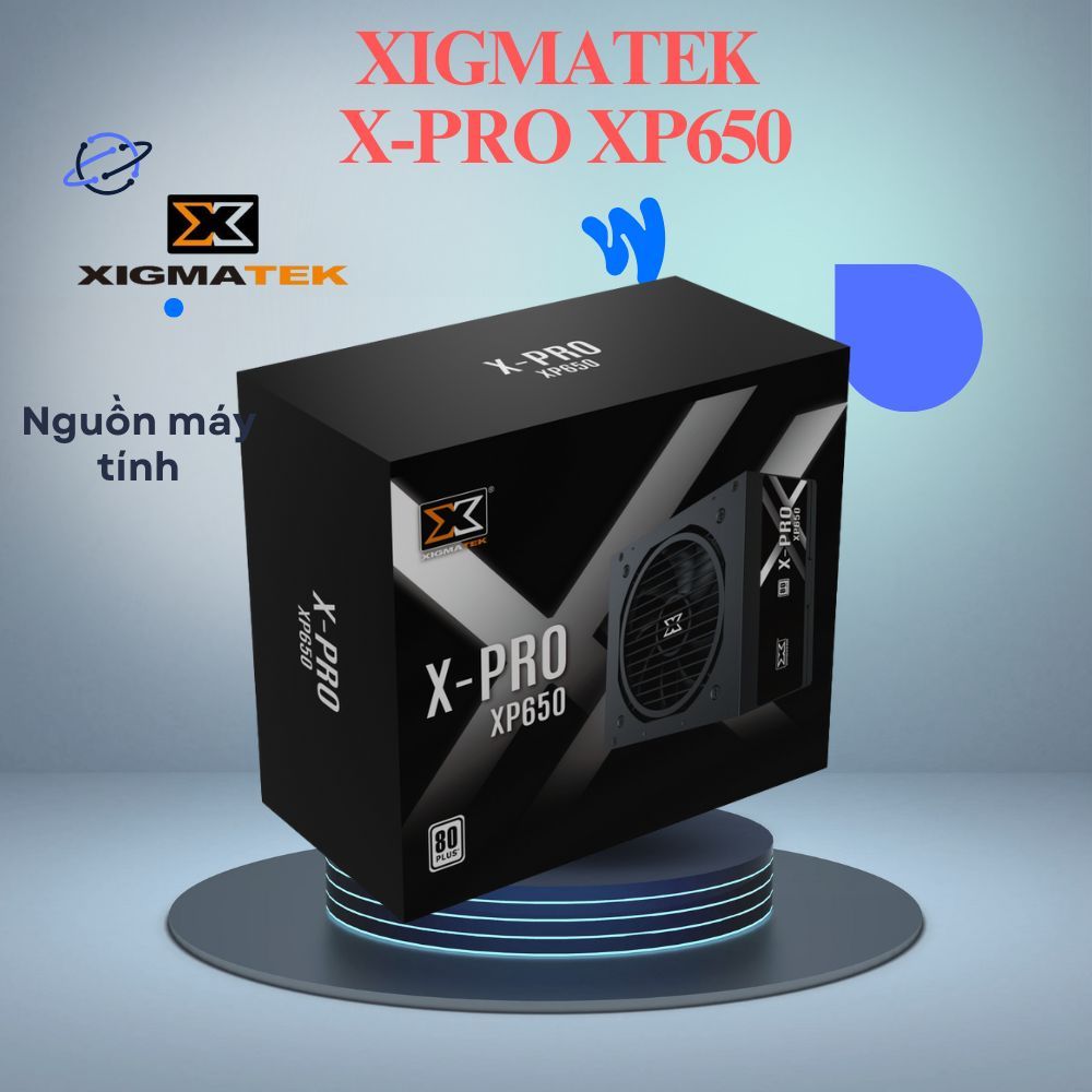 แหล่งพลังงานคอมพิวเตอร์ XIGMATEK X-PRO XP650 (EN41006) - 80PLUS WHITE - CST 600W