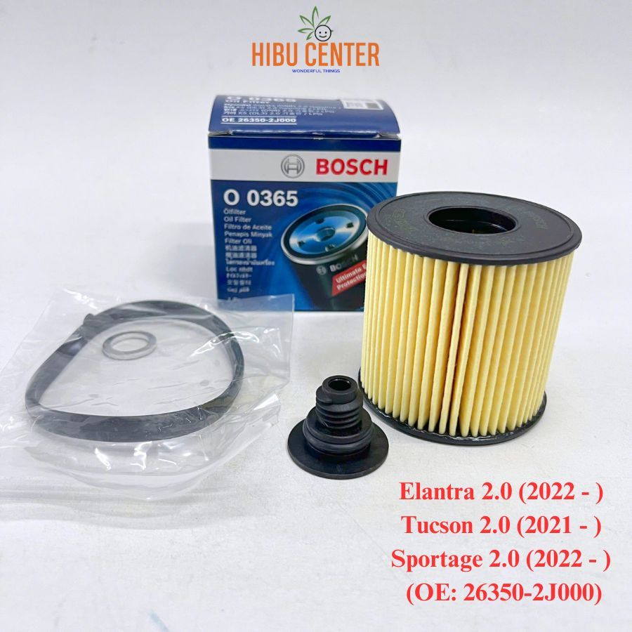 กรองน้ํามันเครื่อง BOSCH Paper Core 0986AF0365 (O0365) Elantra 2.0 (22 - ), Tucson 2.0 (21 - ).. OE: