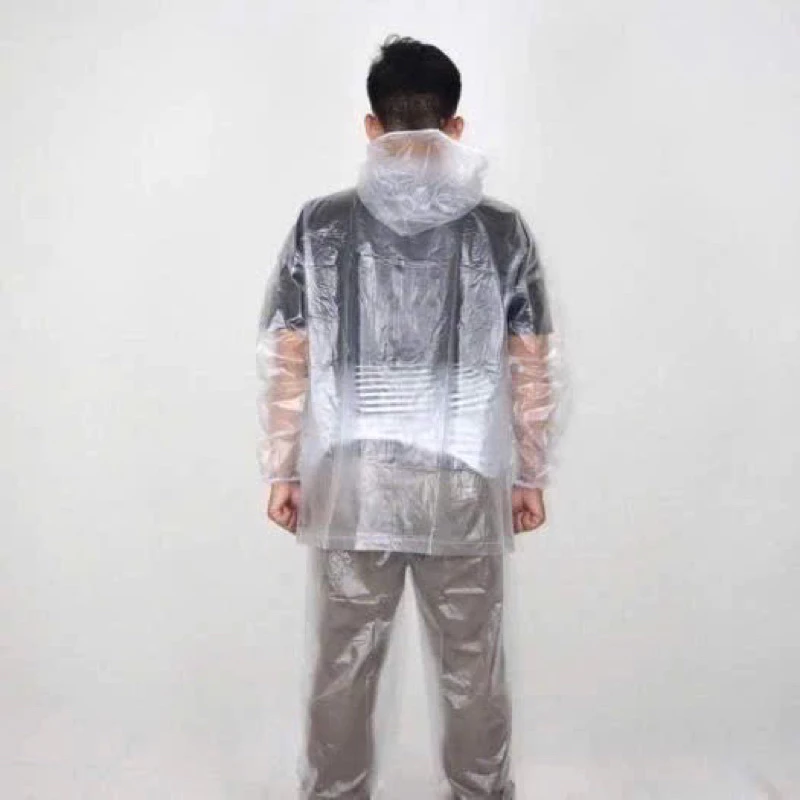 ชุดเสื้อกันฝนโปร่งใส เค25 ชุดเสื้อกันฝนกันน้ําทนทานสุด ๆ thumbnail 9