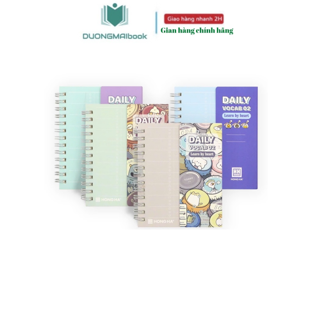 XO Daily Vocab spring notebook 02 Hong Ha 200 หน้า - รหัส 4179-Shop สุ่มส่งปก