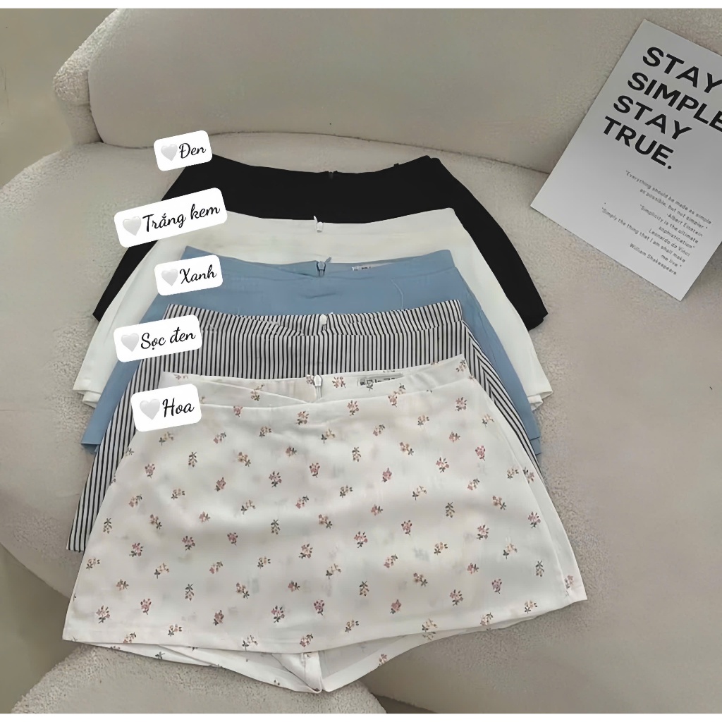 OFF-RISE SKIRT มีกางเกงด้านใน - 2 ชั้น ซิปหลัง ไซส์ SML