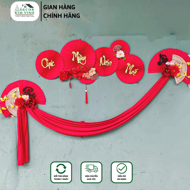 ชุดวัสดุ SET17 Decor Kim Vinh เป็นฉากหลังตกแต่ง Tet