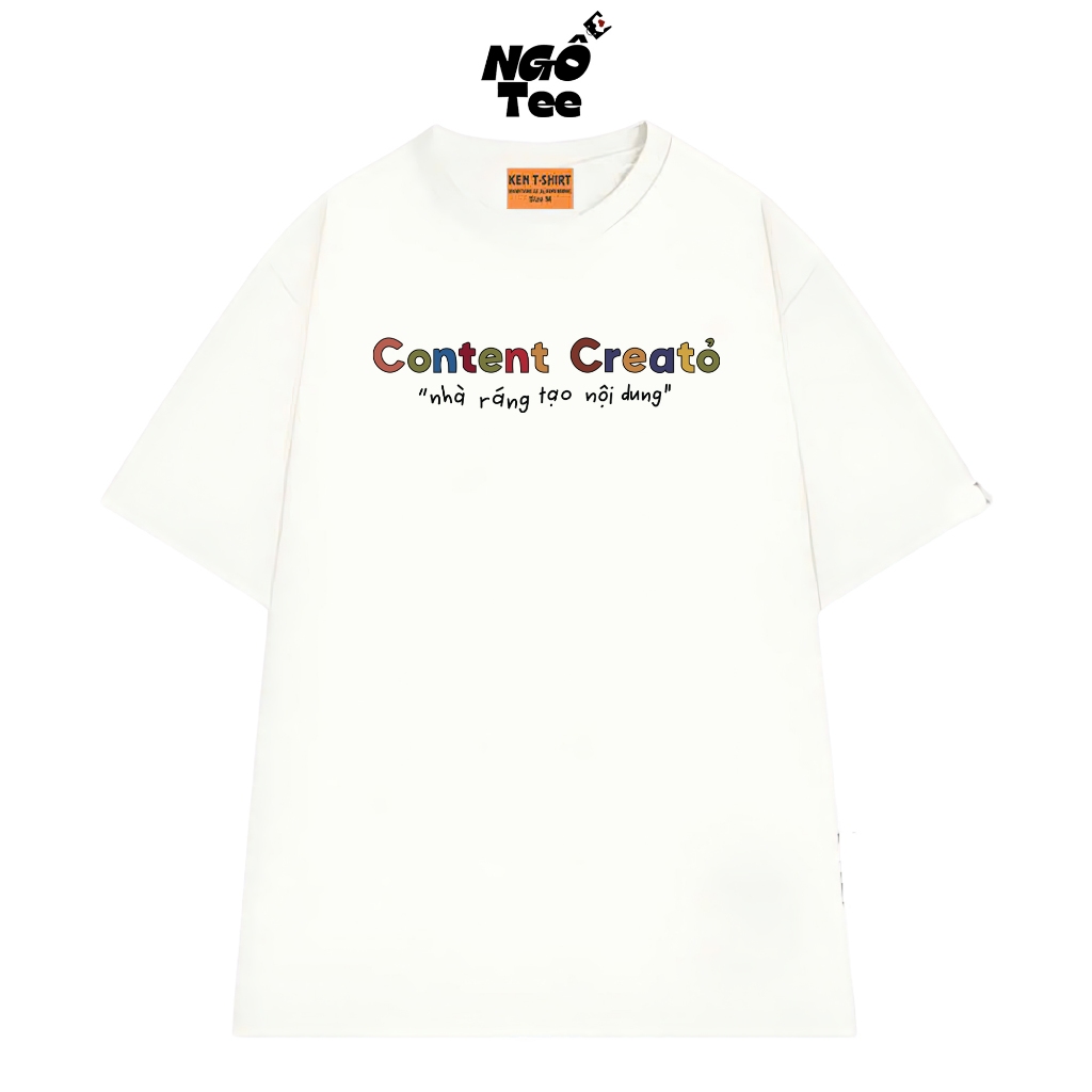 Content Creator TEE - เสื้อยืด Content Creator เสื้อ Nonsense แบบหลวมๆ ผ้าคอตตอน 75 นุ่ม