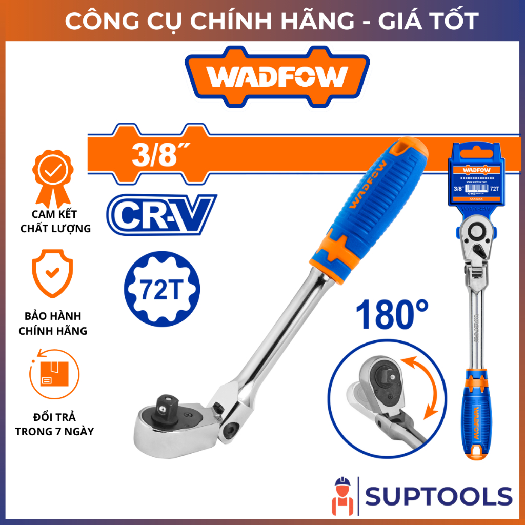 3/8 ประแจโรตารี่ 180 องศา" 72T WADFOW WRW4238 (เครื่องมือแท้)