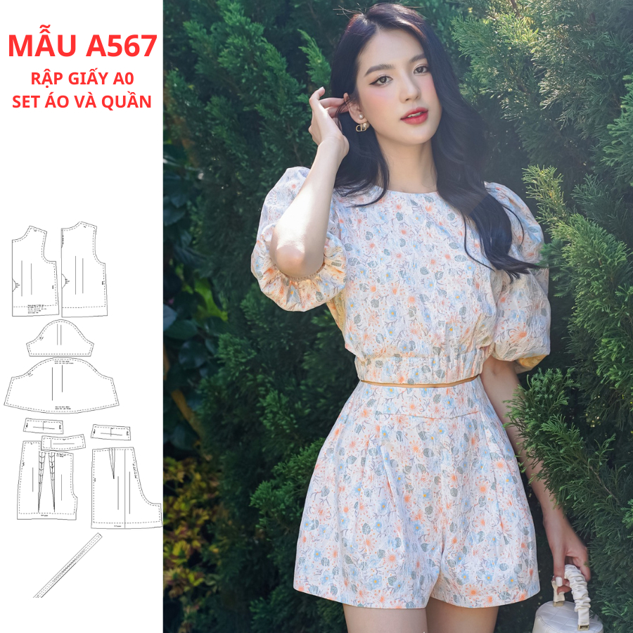 แผ่นกระดาษ A0 เสื้อและกางเกง SET-A567