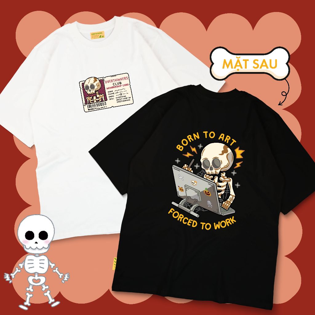 เสื้อยืด OVERTHINKER DRY TISSUE ผ้าคอตตอนโอเวอร์ไซส์ ทรงหลวม แขนหลวม