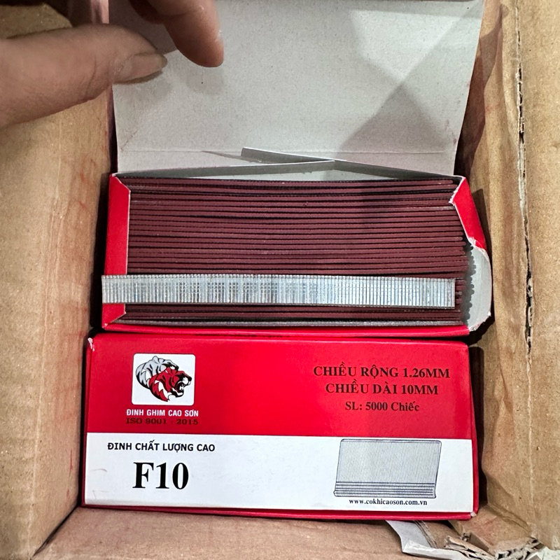 ลวดเย็บ F อุตสาหกรรมสําหรับการยิงไม้ทุกชนิด F10-F50หมุดตรง ลวดเย็บอุตสาหกรรม ยี่ห้อ cao Son fuki จัด