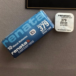 แบตเตอรี่นาฬิกา Swiss RENATA ของแท้ 521 SR521SW 379 แพ็คตุ่มภาพจริง 1 ชิ้น