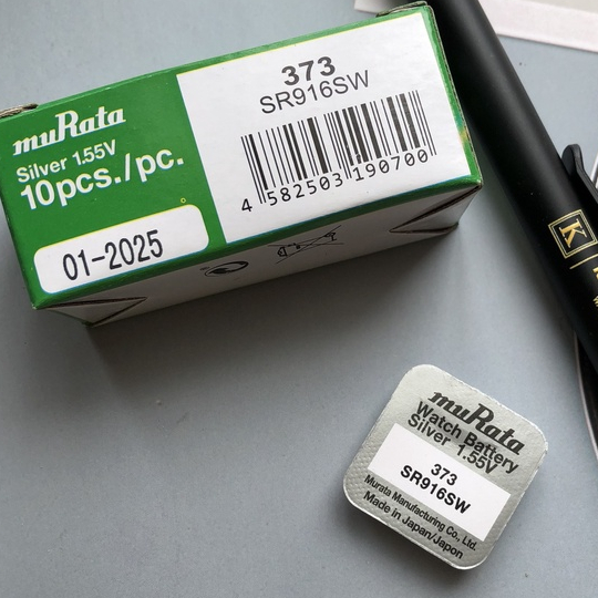 Murata 373 – SR916SW 1.55V แบตเตอรี่นาฬิกา 1 916 - 373 แบตเตอรี่