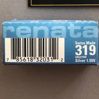 แบตเตอรี่นาฬิกา Swiss Renata ของแท้ 527 SR527SW 319 แพ็คตุ่ม 1 ก้อน