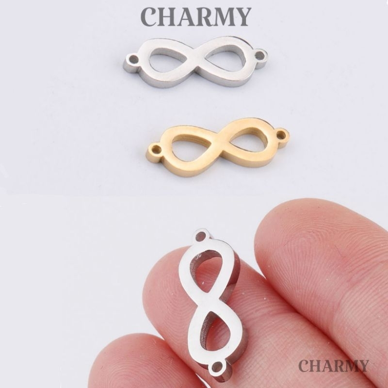 สัญลักษณ์อินฟินิตี้ Charm T808 สแตนเลสไทเทเนียม - อุปกรณ์เสริมสร้อยข้อมือและสร้อยคอ - Charmy