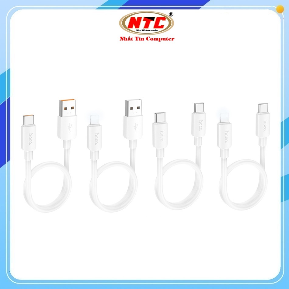 สายชาร์จสั้น 25cm Hoco X96 USB-A to C 100W / C to C 60W / C to LN 20W / USB-A to LN 12W (สุ่มสี) - N