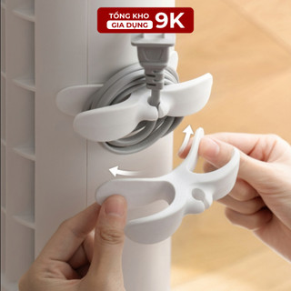 Kẹp Silicone Quấn Dây, Gọn Gàng Dây Điện, Cáp Sạc, Với Miếng Tự Dính Đa Năng Dán Vào Thiết Bị, Nhỏ Gọn. TKVA 237 -