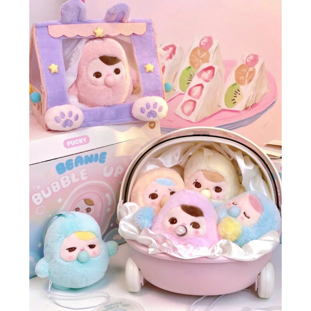 พวงกุญแจ Pucky Beanie Bubble Up [Popmart]