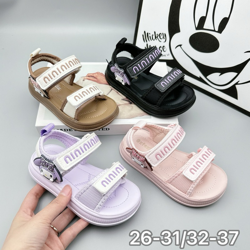 รองเท้าแตะ back-to-chool แฟชั่นน้ําหนักเบาเป็นพิเศษสําหรับเด็กผู้หญิง 3 สี Elegant Outfit สําหรับเด็