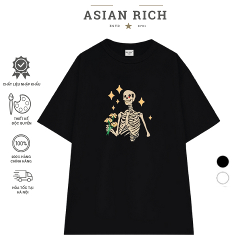 Asian Rich Premium Tee Brown Skeleton
