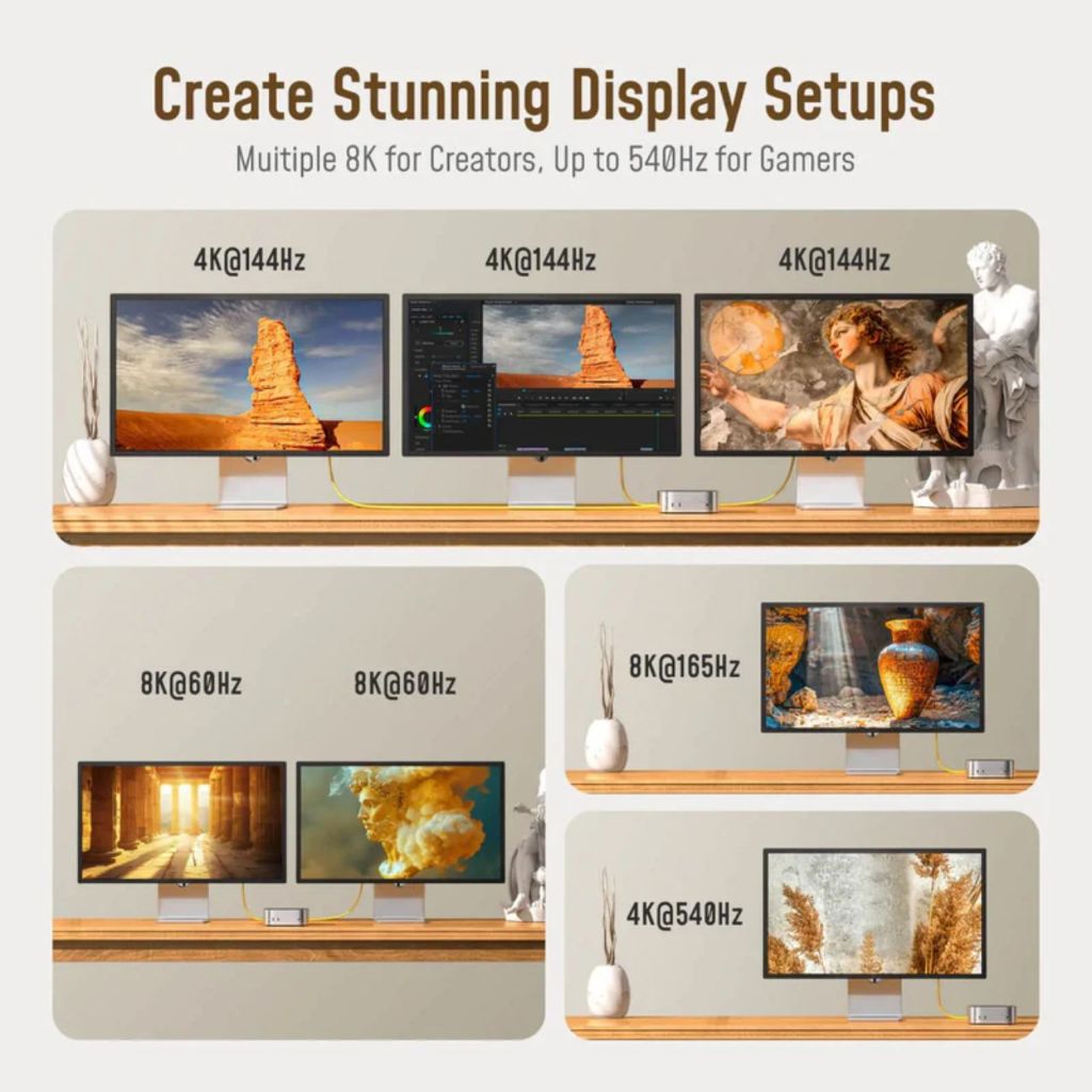 Aohi THE FUTURE C ถึง C อิเหนา USB4 2.0 240w 120Gbps PD3.1/ Thunderbolt 5 - สาย 12 เดือน (AOC - L017 L018) - รูปที่ 2