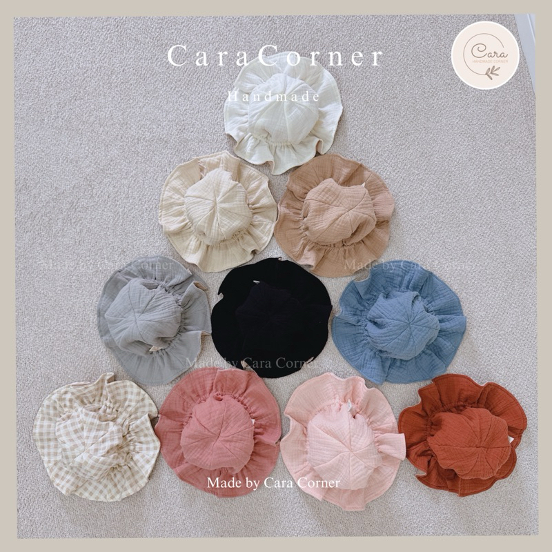 [CARA CORNER] SOFT BUCKET HAT FOR BABYS FROM NEWBORN - 3 ปี OLD